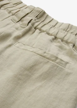 Outlet Pantalón de pinzas de lino puro Mujer Premium|Pantalones
