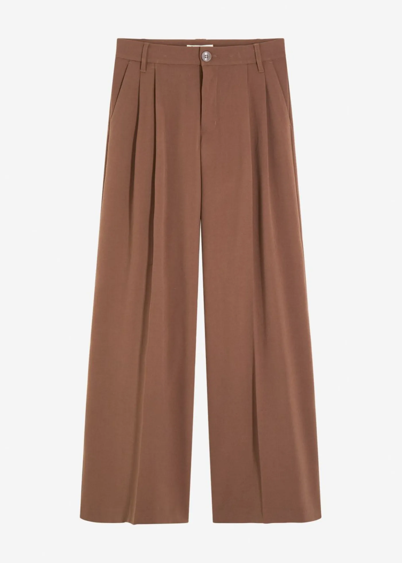 Sale Pantalón de pinzas de mezcla de viscosa fluida Mujer Pantalones
