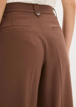 Sale Pantalón de pinzas de mezcla de viscosa fluida Mujer Pantalones