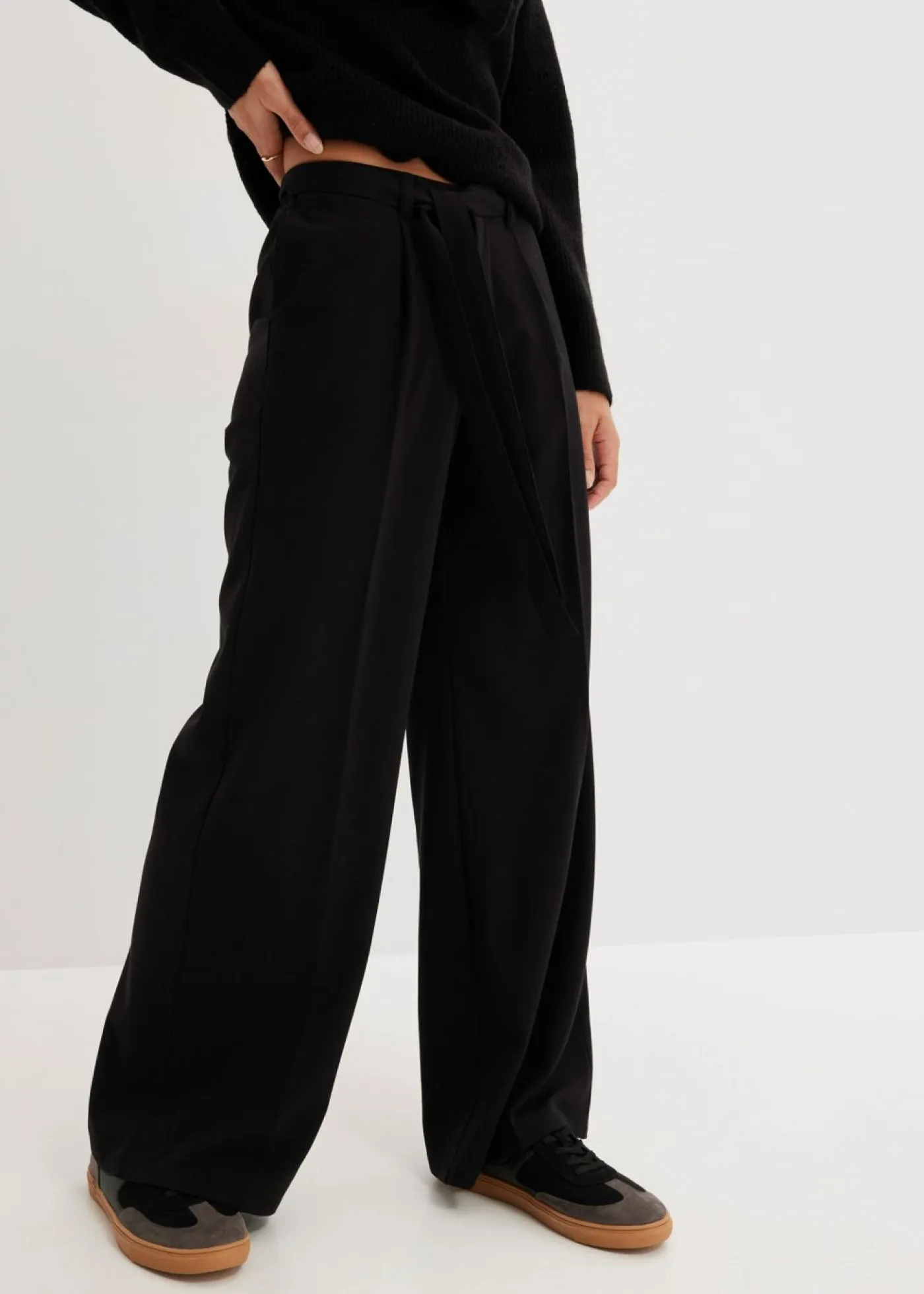Sale Pantalón de pinzas de mezcla de viscosa Mujer Pantalones