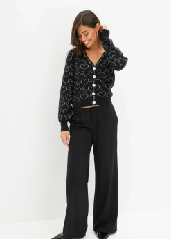 Sale Pantalón de pinzas de mezcla de viscosa Mujer Pantalones