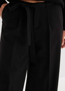 Sale Pantalón de pinzas de mezcla de viscosa Mujer Pantalones