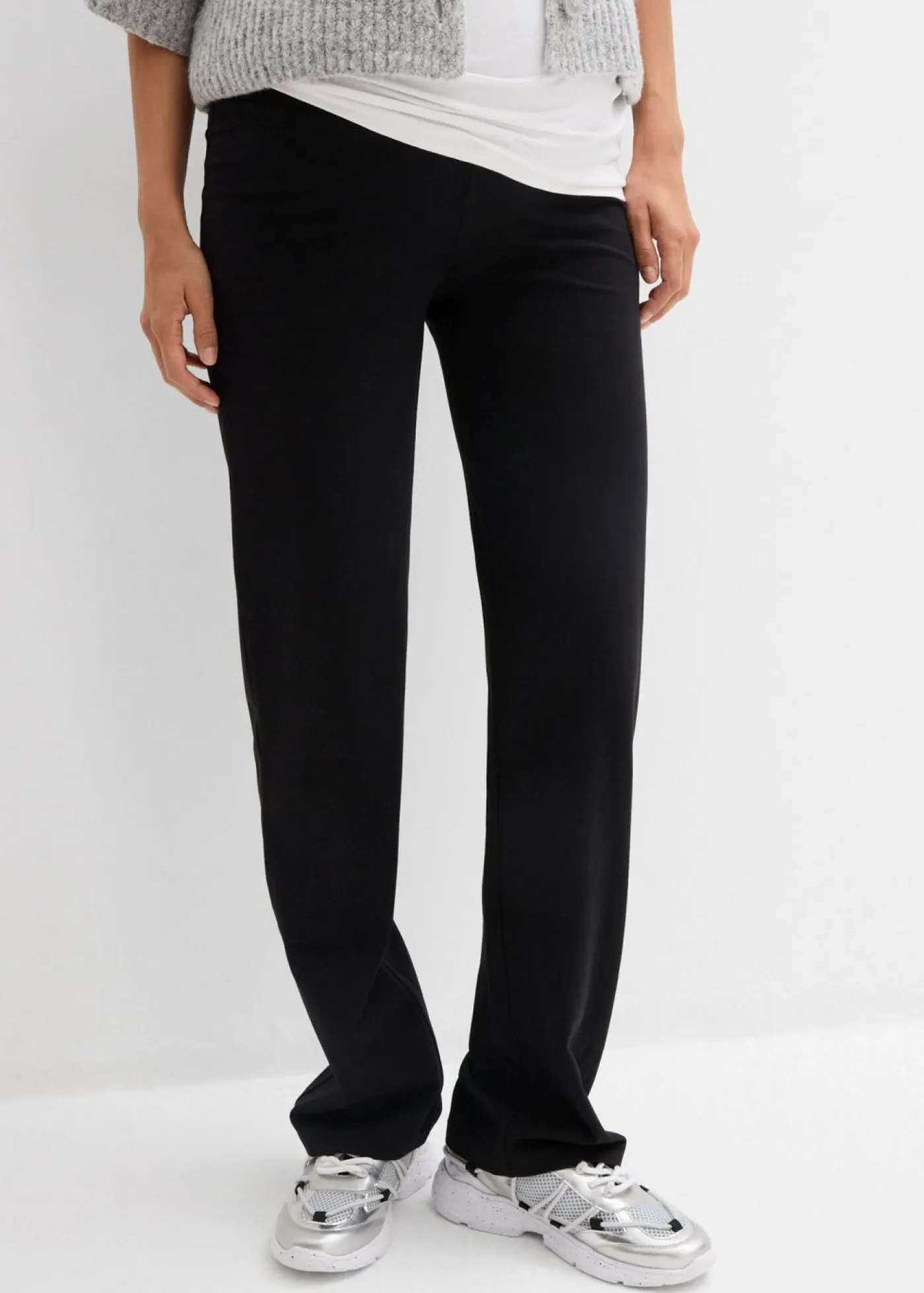 Online Pantalón de punto 2 en 1 con cinturilla doblada para durante y después del embarazo Mujer Premamá
