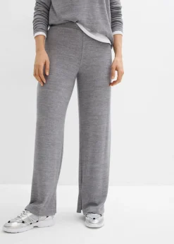 Pantalón de punto con aspecto de punto Mujer Pantalones