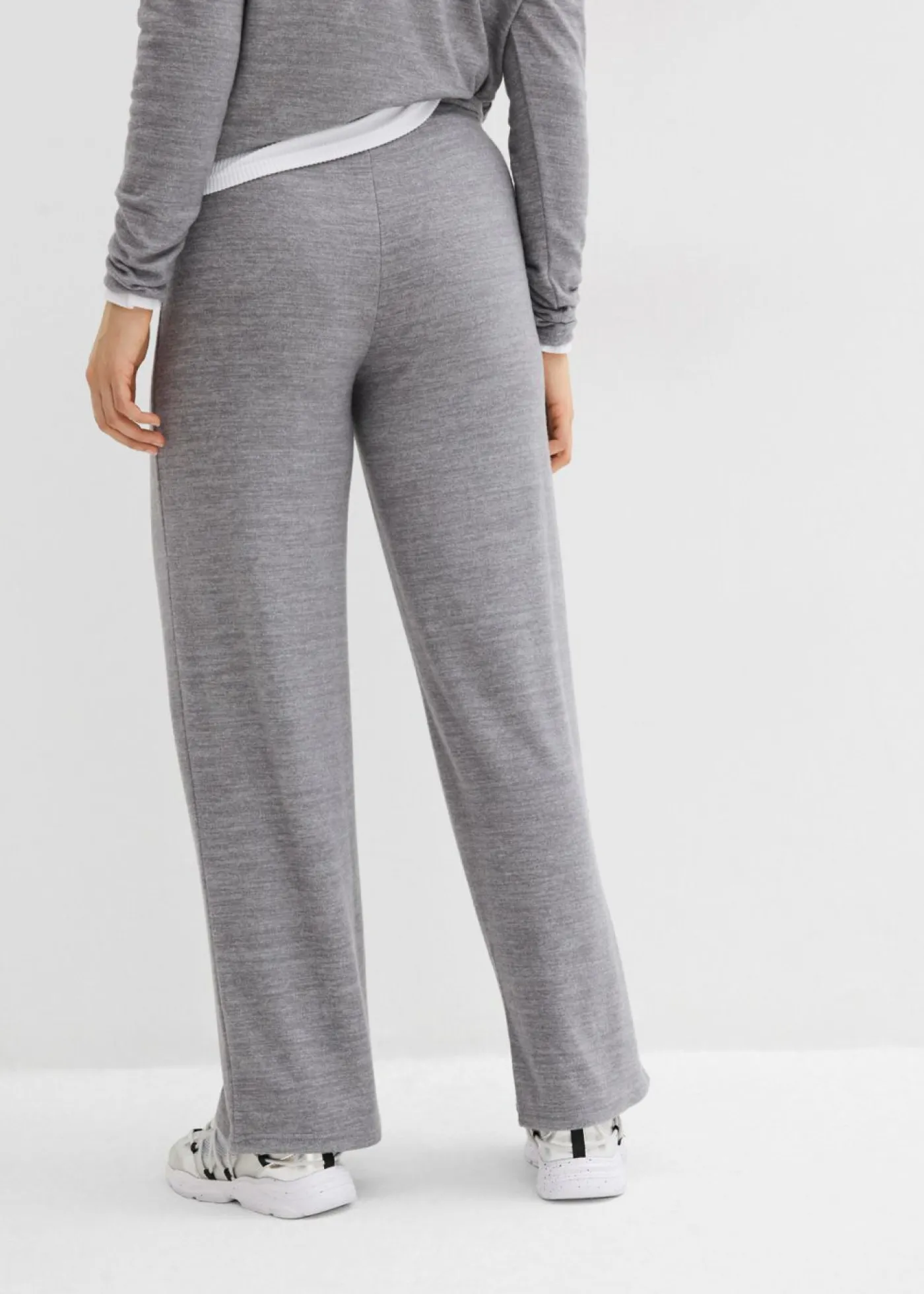 Pantalón de punto con aspecto de punto Mujer Pantalones