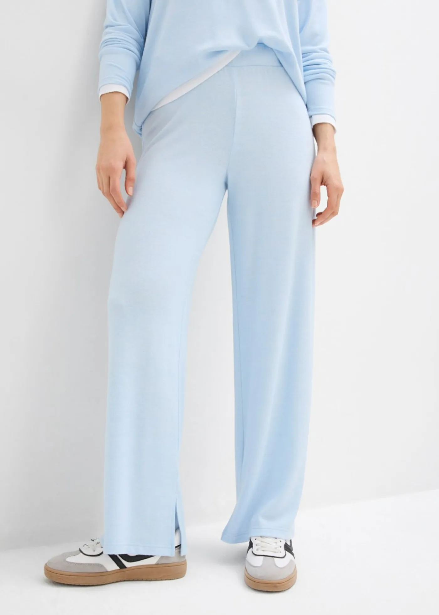 New Pantalón de punto con aspecto de punto Mujer Pantalones