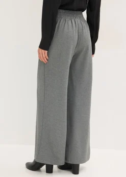 Clearance Pantalón de punto con cierre decorativo Mujer Pantalones