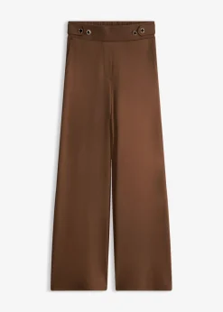 Sale Pantalón de punto con cierre decorativo Mujer Pantalones