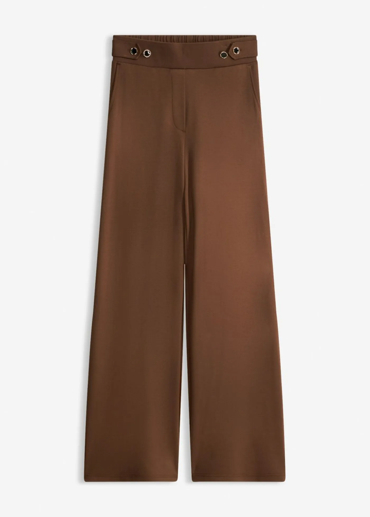 Sale Pantalón de punto con cierre decorativo Mujer Pantalones