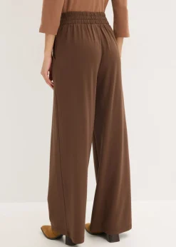 Sale Pantalón de punto con cierre decorativo Mujer Pantalones