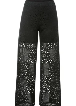 Clearance Pantalón de punto con cinturilla elástica Mujer Pantalones