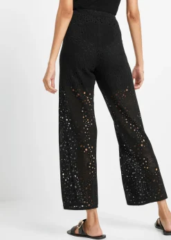 Clearance Pantalón de punto con cinturilla elástica Mujer Pantalones
