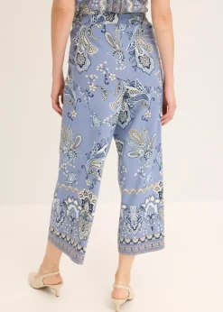 Outlet Pantalón de punto con estampado paisley Mujer Pantalones
