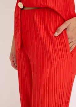 Clearance Pantalón de punto con plisado Mujer Pantalones