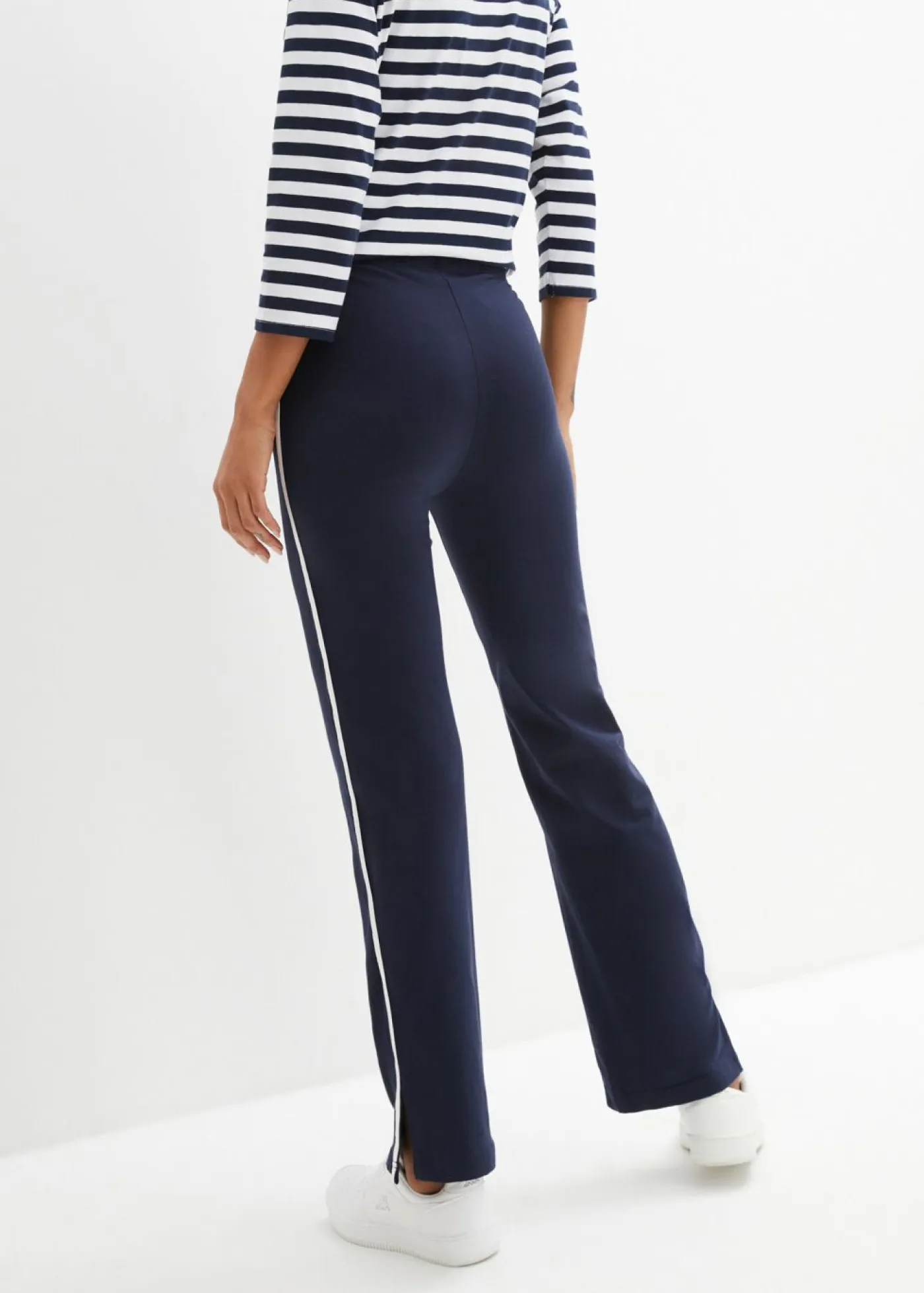 Discount Pantalón de punto de algodón con elástico Mujer Básicos|Pantalones