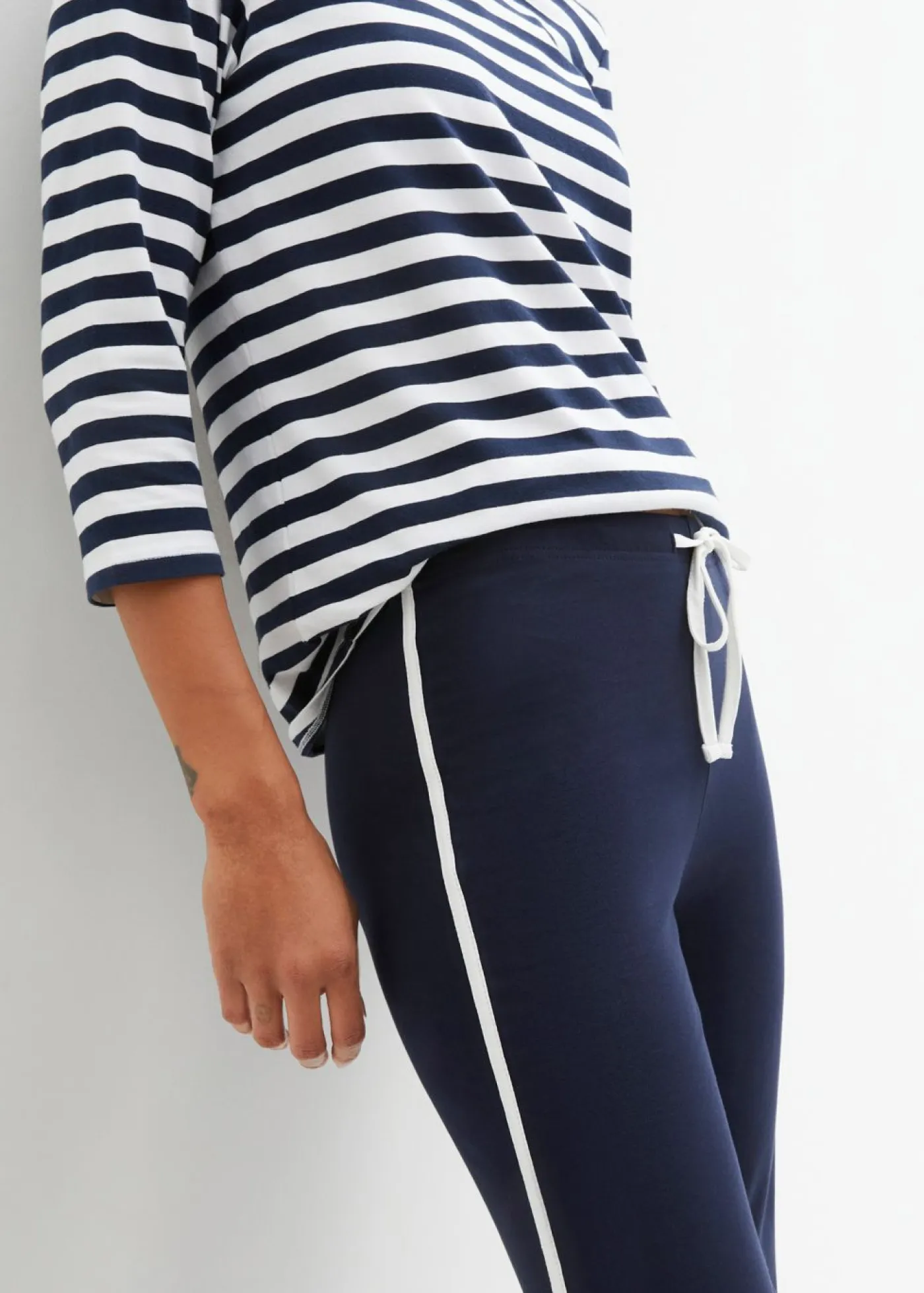 Discount Pantalón de punto de algodón con elástico Mujer Básicos|Pantalones