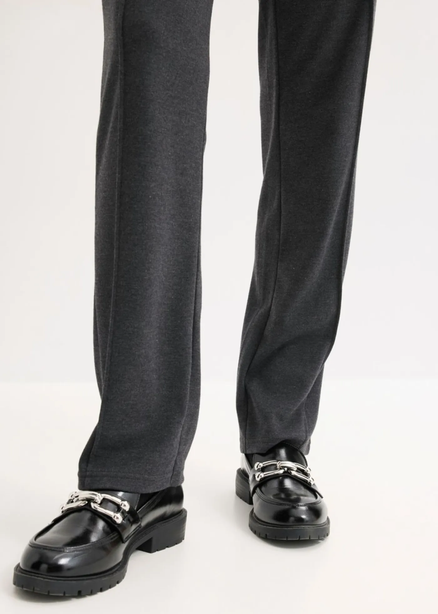 Online Pantalón de punto de algodón con ribete Mujer Pantalones