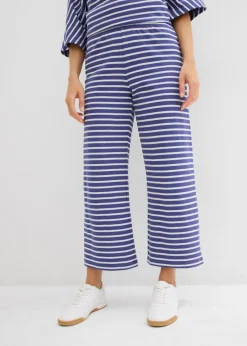 Clearance Pantalón de punto de algodón estructurado Mujer Pantalones
