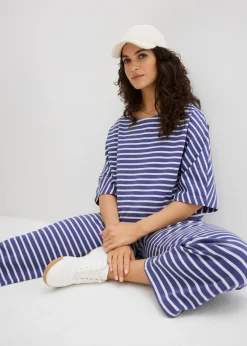 Clearance Pantalón de punto de algodón estructurado Mujer Pantalones