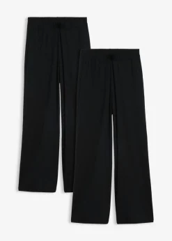 Discount Pantalón de punto de canalé (2 unidades) Mujer Pantalones