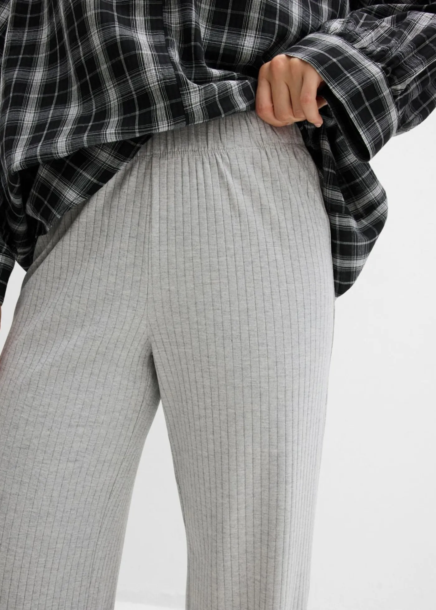 Sale Pantalón de punto de canalé (2 unidades) Mujer Pantalones