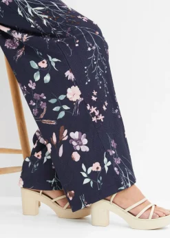Clearance Pantalón de punto de crepé ligero Mujer Pantalones