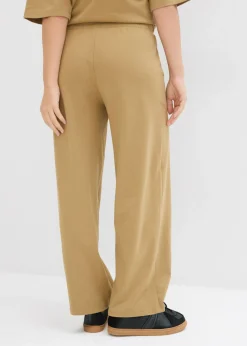 Discount Pantalón de punto de interlock Mujer Pantalones