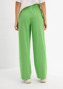 Outlet Pantalón de punto de interlock Mujer Pantalones