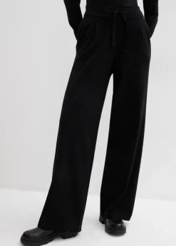 New Pantalón de punto de mezcla de cachemir suave Mujer Esenciales|Pantalones