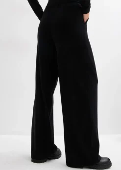 New Pantalón de punto de mezcla de cachemir suave Mujer Esenciales|Pantalones