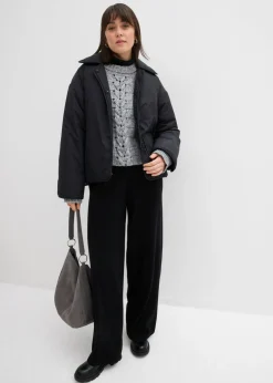 New Pantalón de punto de mezcla de cachemir suave Mujer Esenciales|Pantalones