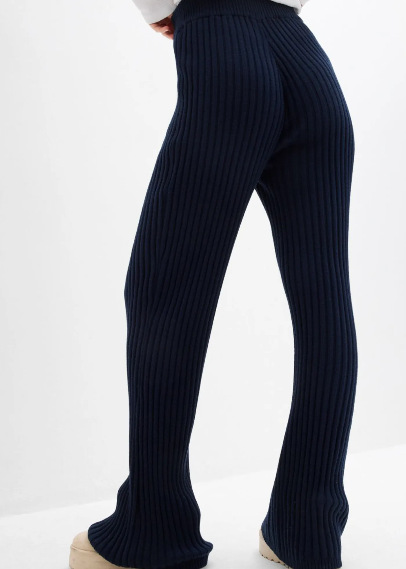 Sale Pantalón de punto de mezcla de viscosa suave Mujer Pantalones