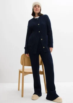 Sale Pantalón de punto de mezcla de viscosa suave Mujer Pantalones