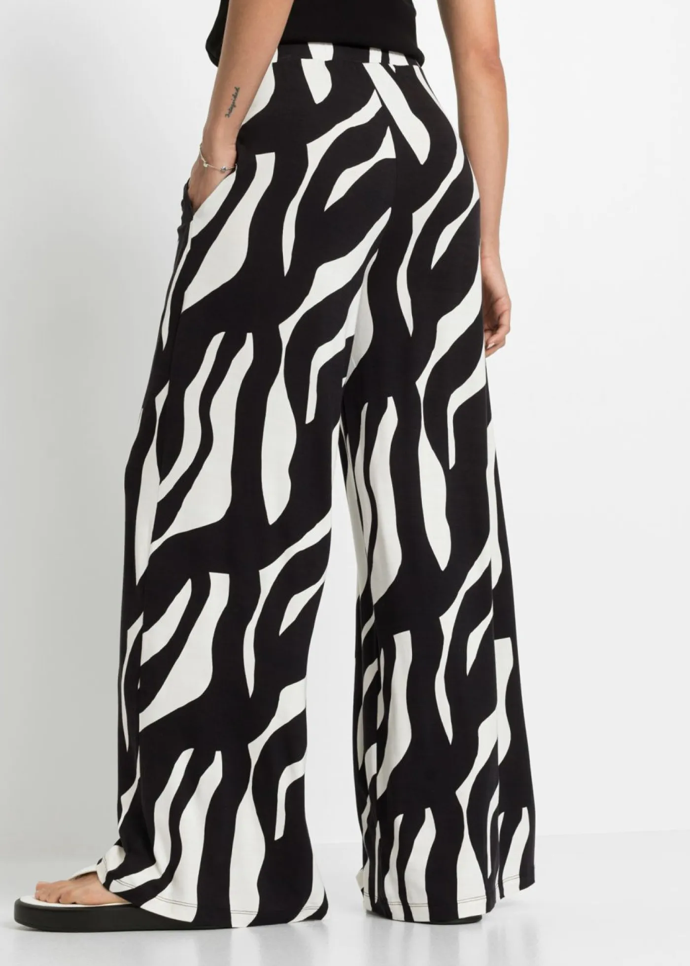 New Pantalón de punto de mezcla de viscosa suave Mujer Pantalones
