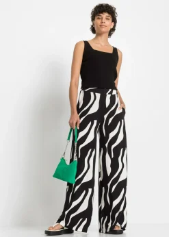 New Pantalón de punto de mezcla de viscosa suave Mujer Pantalones
