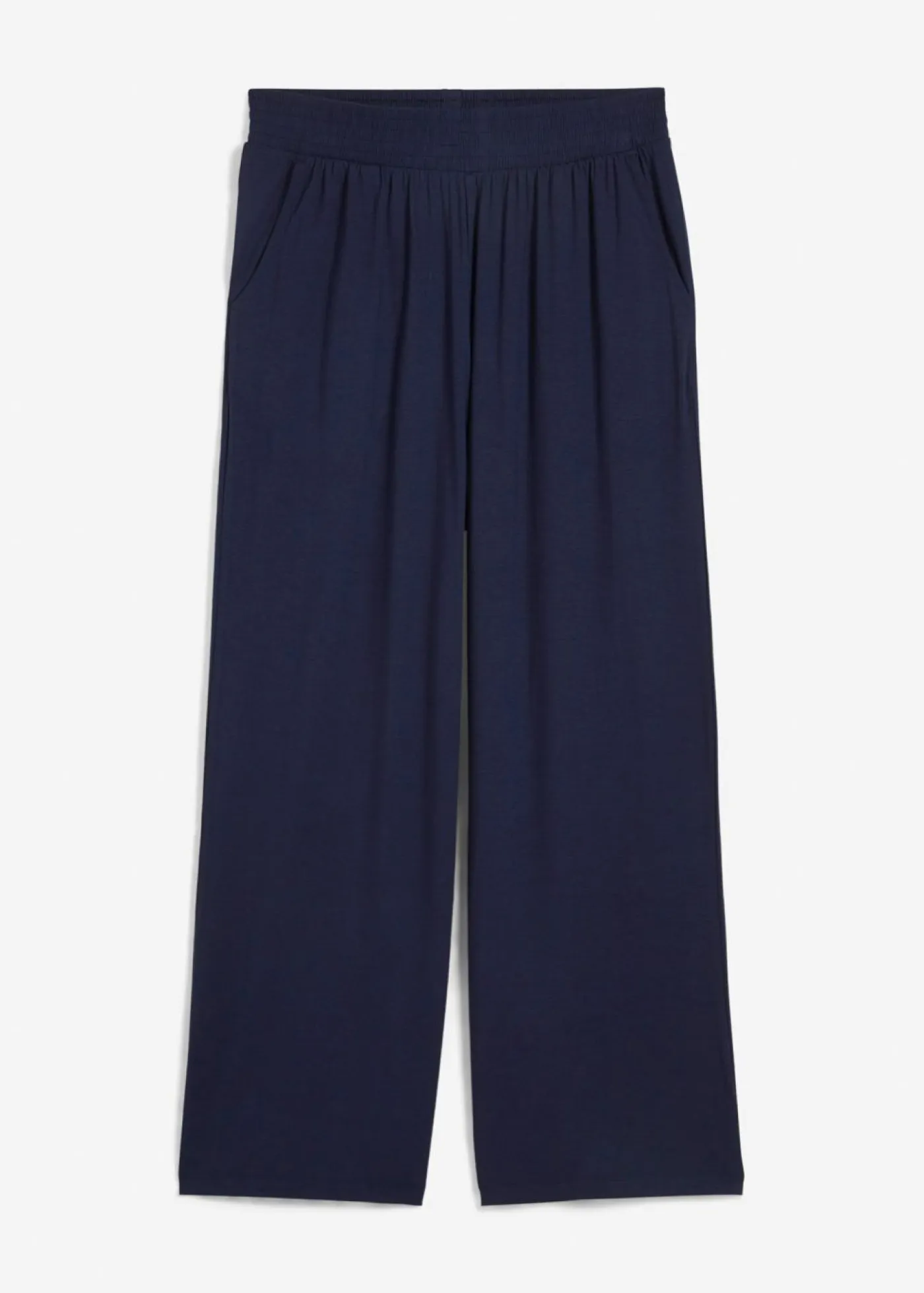 Pantalón de punto de mezcla de viscosa fluida, largo 7/8 Mujer Pantalones|Novedades