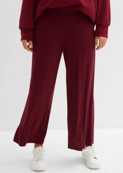 Discount Pantalón de punto de mezcla de viscosa fluida, largo 7/8 Mujer Pantalones|Novedades