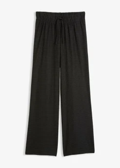 Clearance Pantalón de punto de mezcla de algodón con cordón y diseño de rayas Mujer Pantalones
