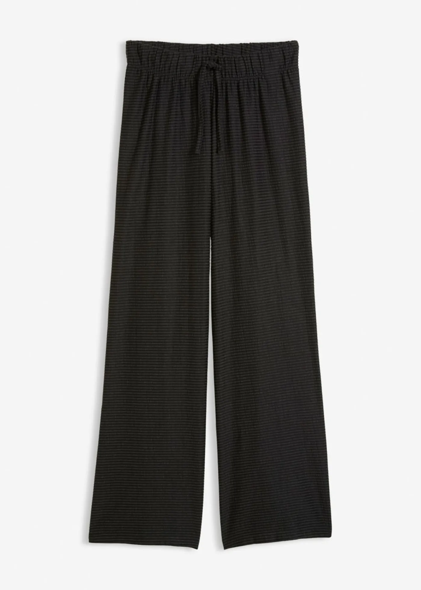 Clearance Pantalón de punto de mezcla de algodón con cordón y diseño de rayas Mujer Pantalones