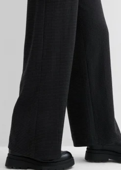 Clearance Pantalón de punto de mezcla de algodón con cordón y diseño de rayas Mujer Pantalones