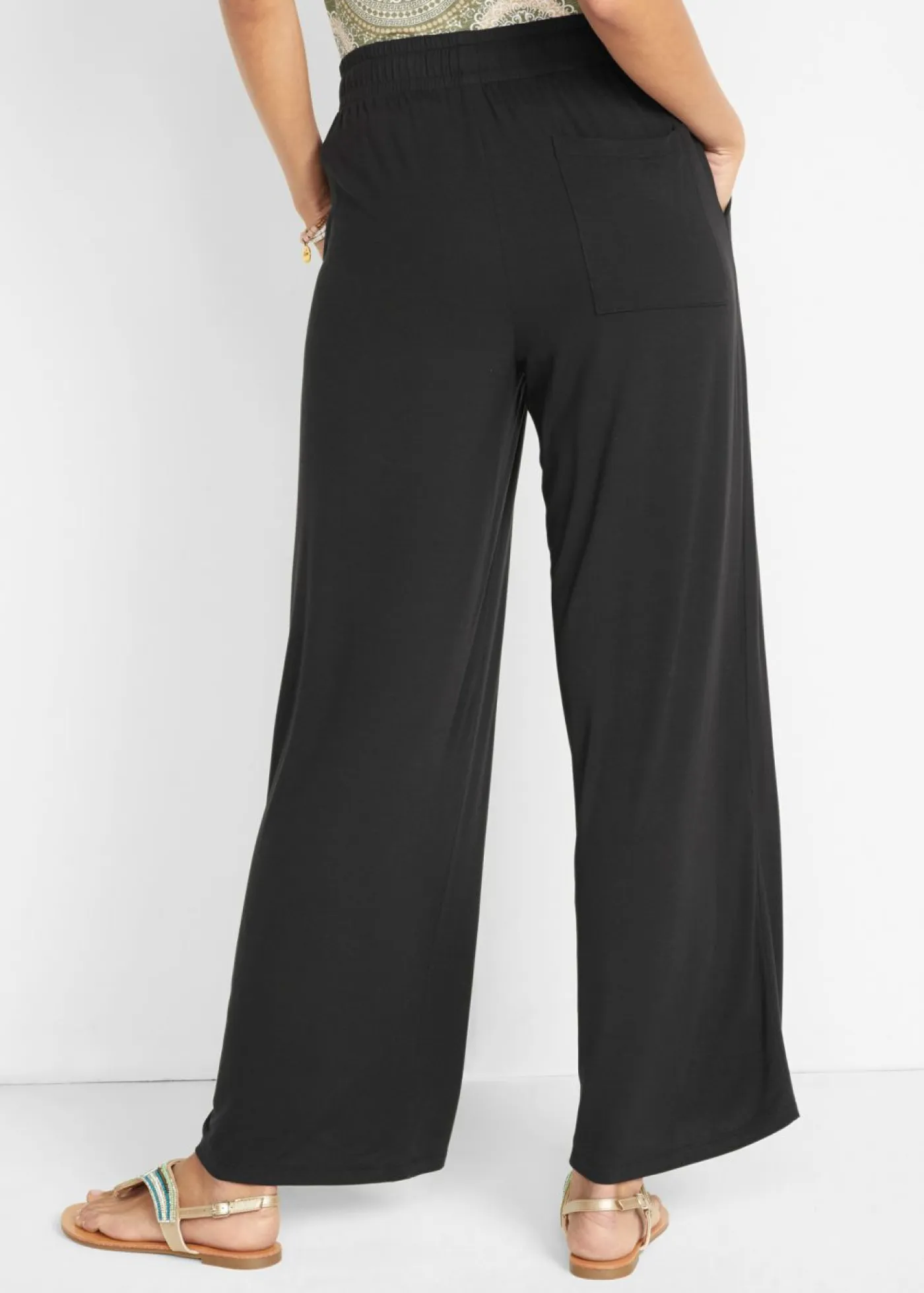 Clearance Pantalón de punto de mezcla de viscosa fluida Mujer Pantalones|Novedades
