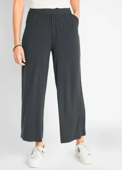 Discount Pantalón de punto de mezcla de viscosa fluida, largo 7/8 Mujer Pantalones|Novedades