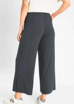 Discount Pantalón de punto de mezcla de viscosa fluida, largo 7/8 Mujer Pantalones|Novedades