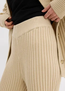 Discount Pantalón de punto de mezcla de viscosa suave Mujer Pantalones
