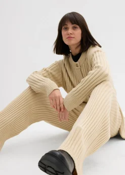 Discount Pantalón de punto de mezcla de viscosa suave Mujer Pantalones