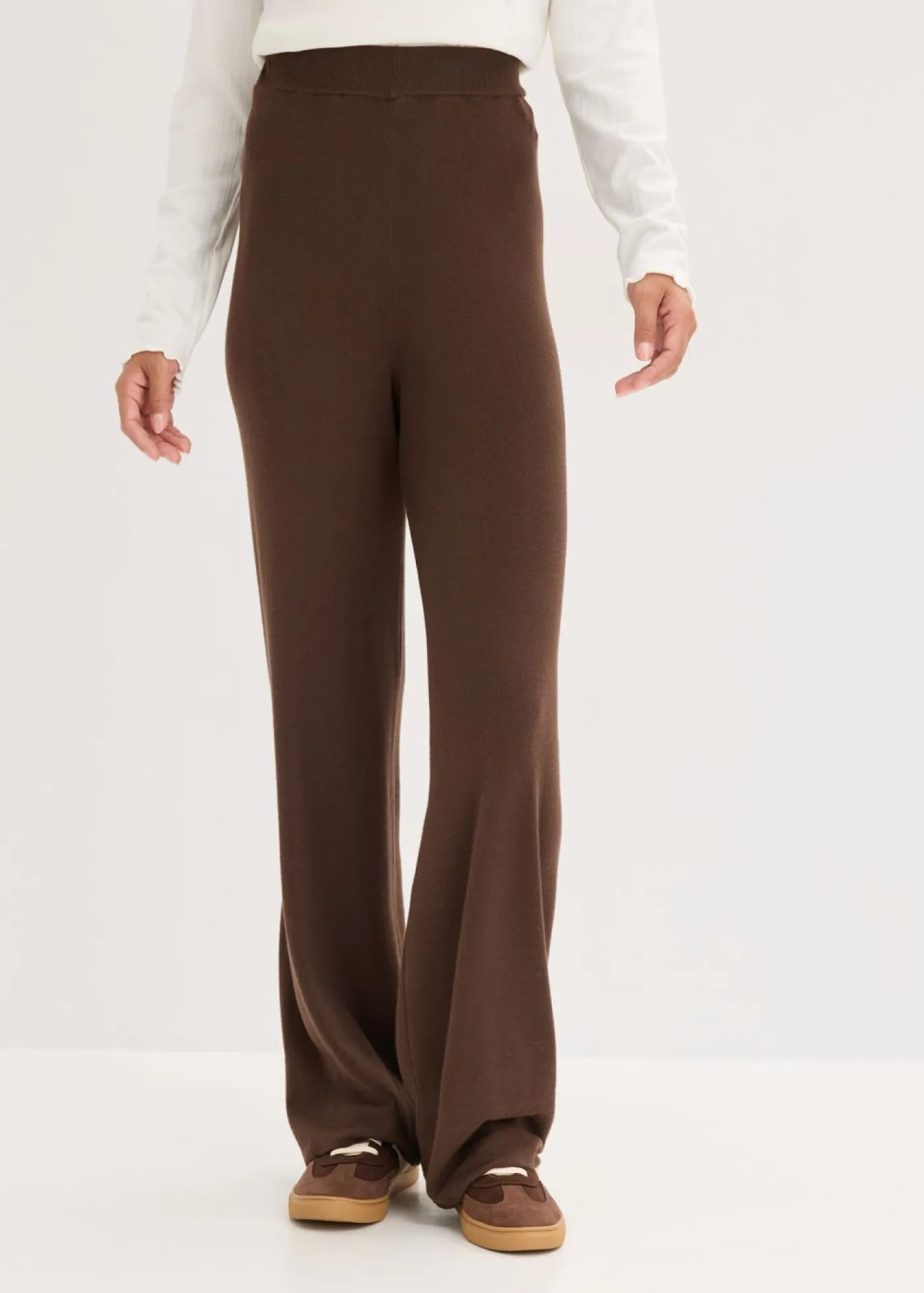 Clearance Pantalón de punto de mezcla de viscosa suave Mujer Pantalones