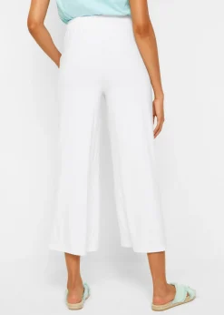 Hot Pantalón de punto de mezcla de viscosa fluida, largo 7/8 Mujer Pantalones|Novedades