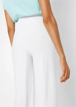 Hot Pantalón de punto de mezcla de viscosa fluida, largo 7/8 Mujer Pantalones|Novedades