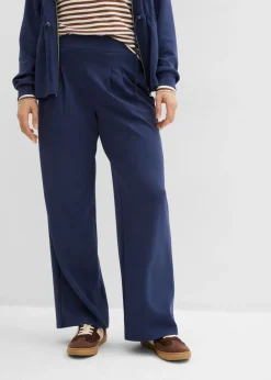 Clearance Pantalón de punto de neopreno con pinzas Mujer Ropa Cómoda|Pantalones