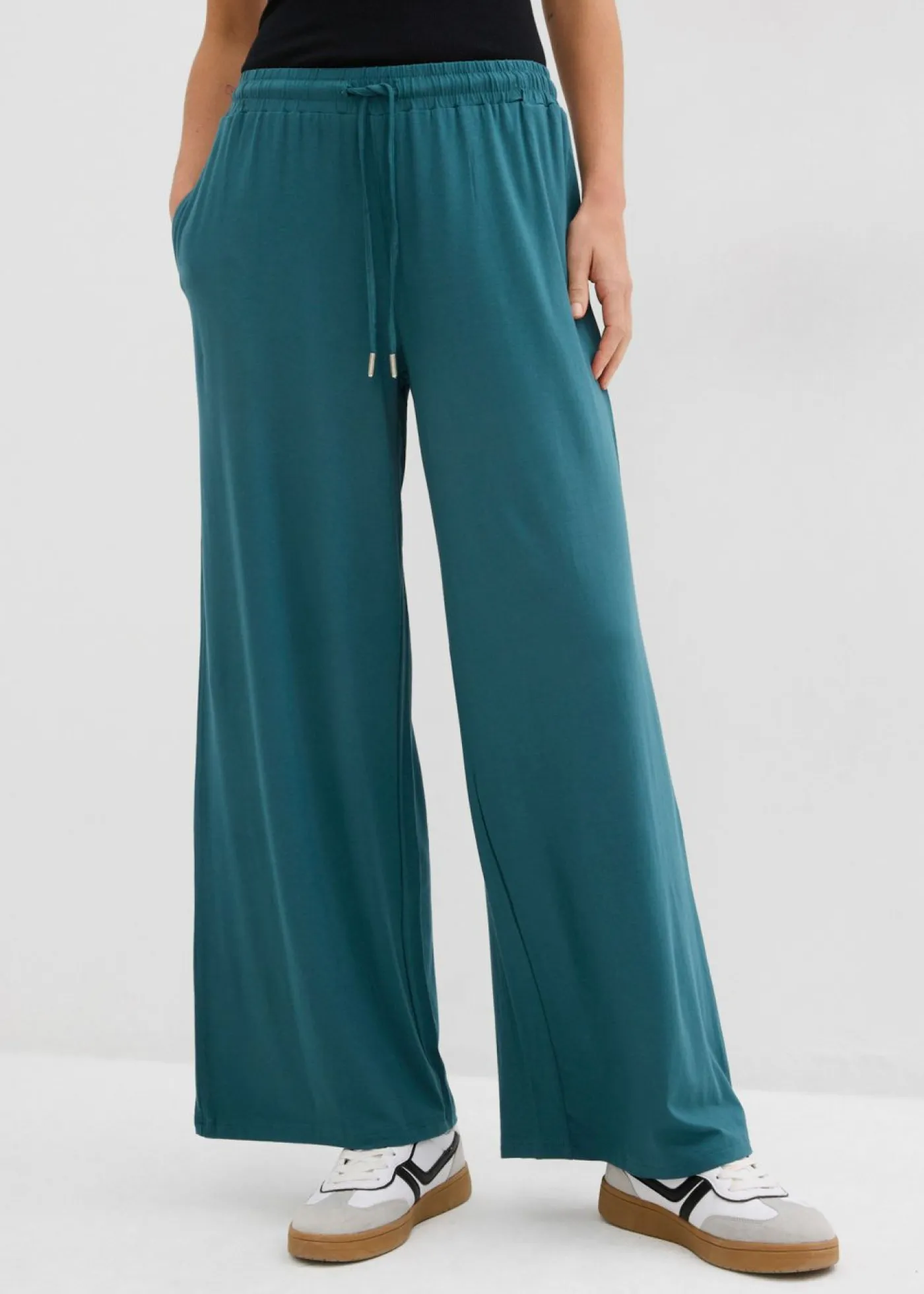 Clearance Pantalón de punto de viscosa fluida Mujer Básicos|Pantalones